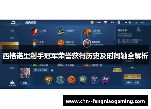 西格诺里射手冠军荣誉获得历史及时间轴全解析